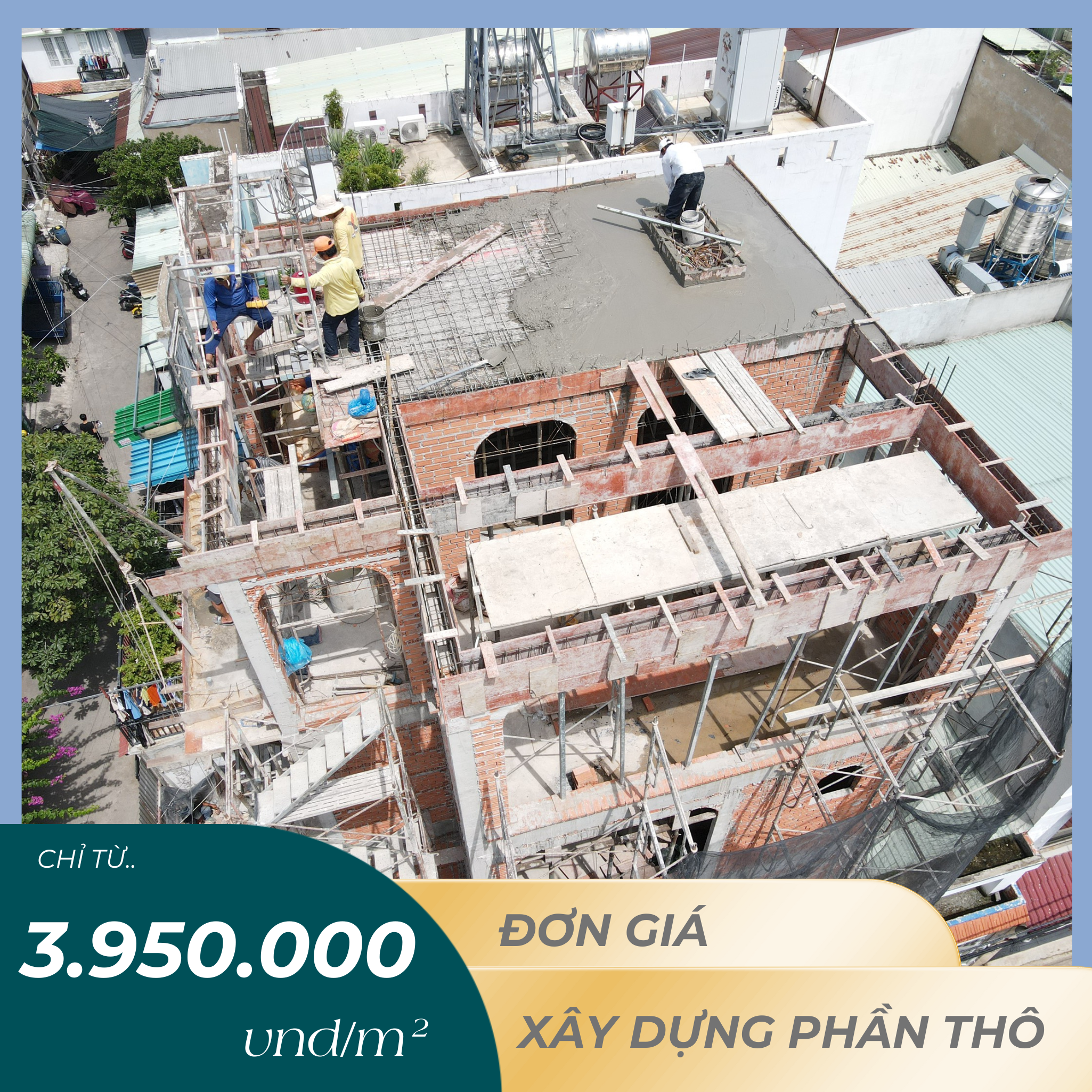 Giá xây dựng phần thô